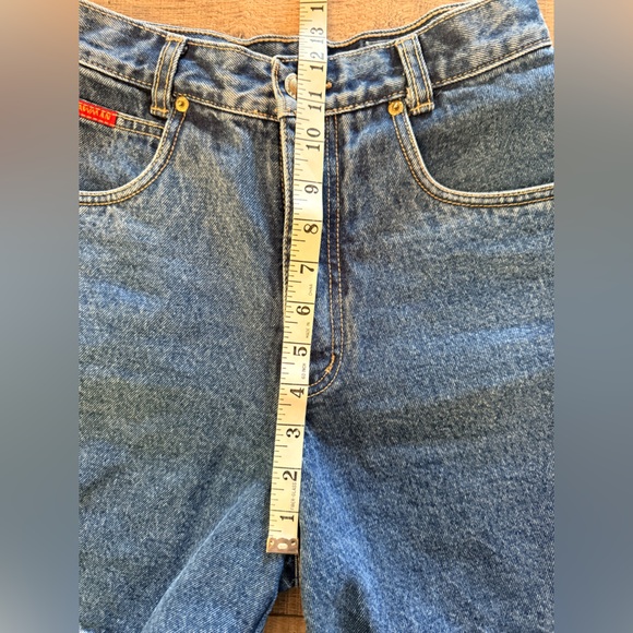 Vintage 80s Lawman High Waisted 100% Cotton Denim Jean Shorts Size 5 - Picture 6 of 8